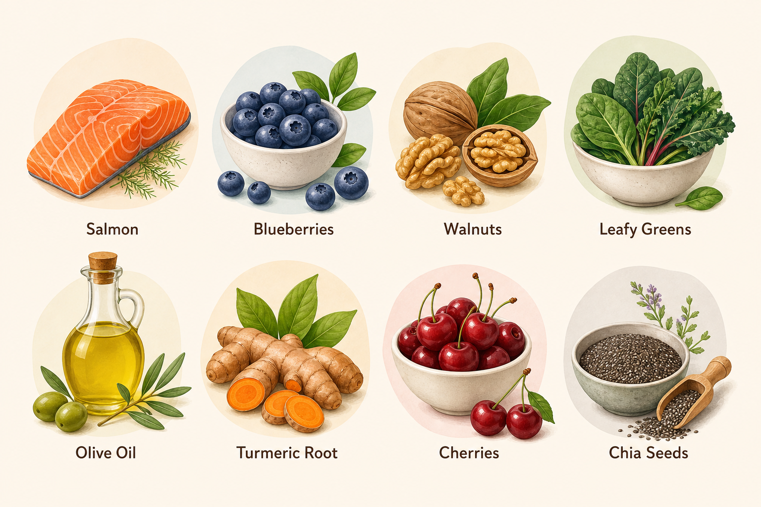 Oversikt over 8 antiinflammatoriske matvarer